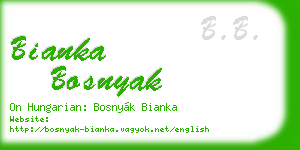 bianka bosnyak business card