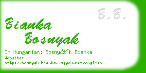 bianka bosnyak business card